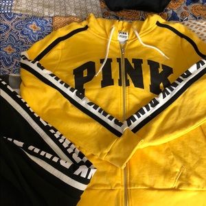 Victoria Secret PINK Yellow Hoodie and Joggers